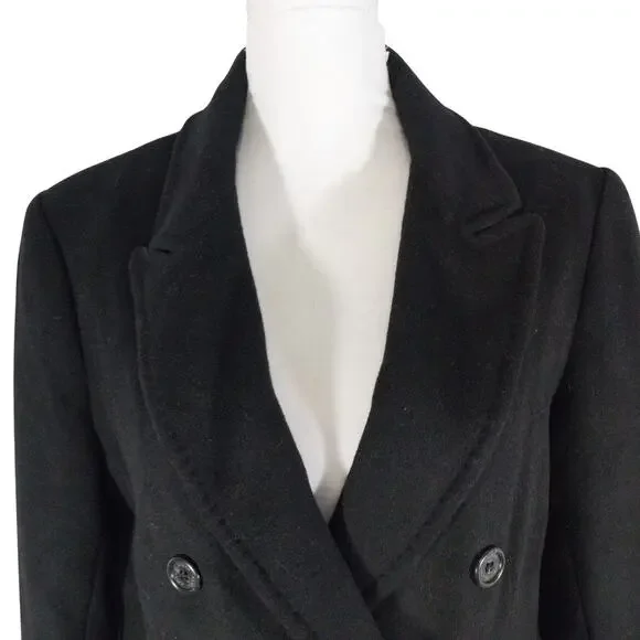 NWT@$340! LAUREN BY RALPH LAUREN! BLACK WOOL BLEND DOUBLE BREAST OVERCOAT! SZ 8 - Picture 6 of 16